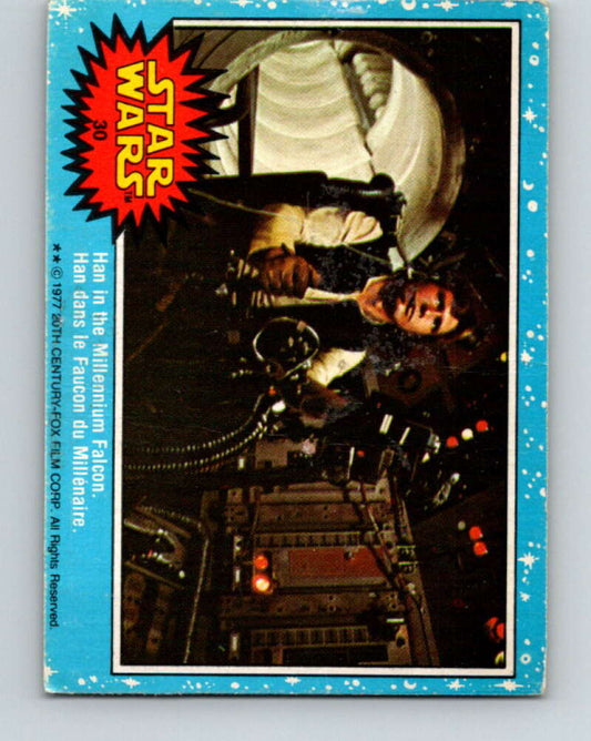 1977 OPC Star Wars #30 Han in the Millennium Falcon   V33688