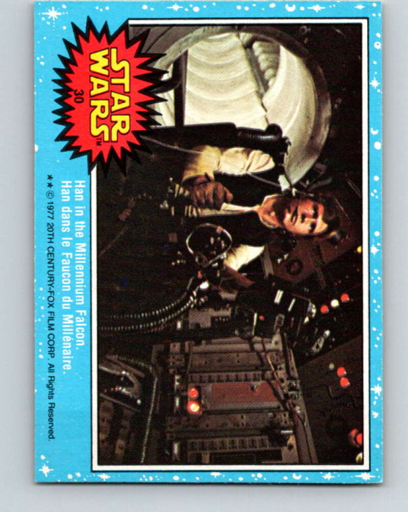 1977 OPC Star Wars #30 Han in the Millennium Falcon   V33689