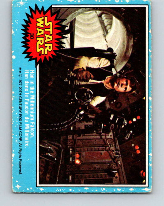 1977 OPC Star Wars #30 Han in the Millennium Falcon   V33690