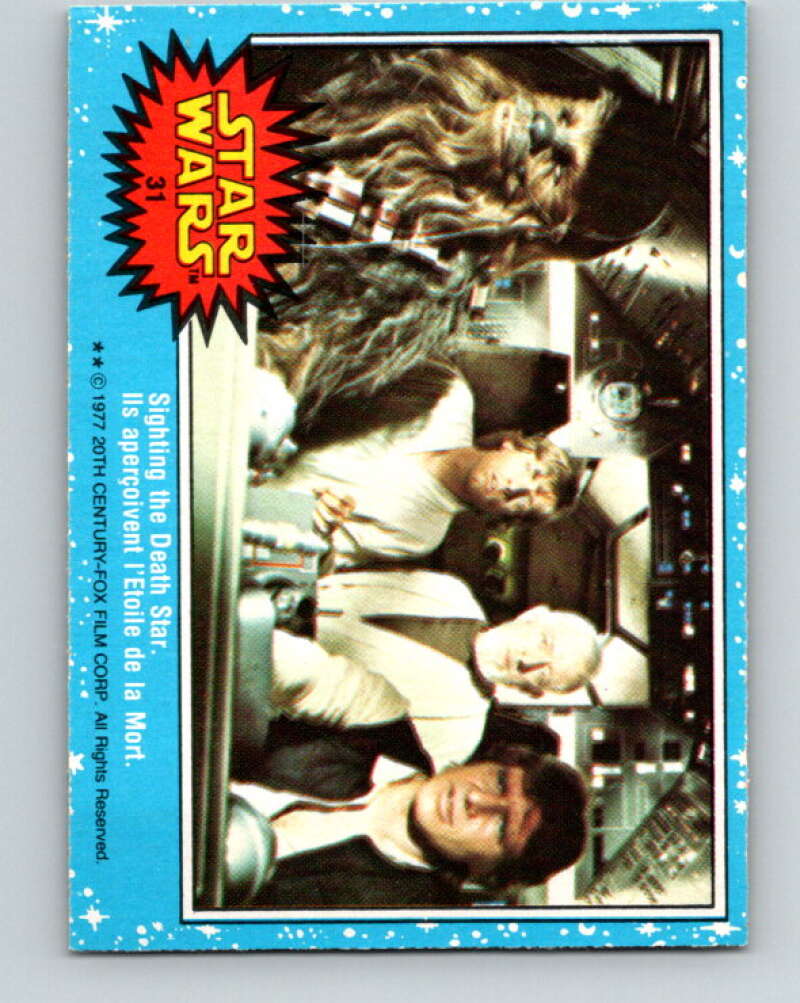 1977 OPC Star Wars #31 Sighting the Death Star   V33694
