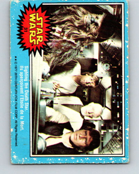 1977 OPC Star Wars #31 Sighting the Death Star   V33696