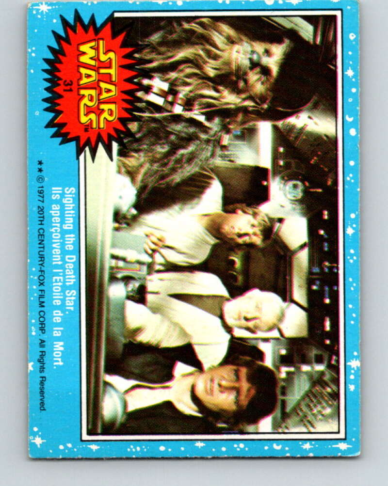 1977 OPC Star Wars #31 Sighting the Death Star   V33698