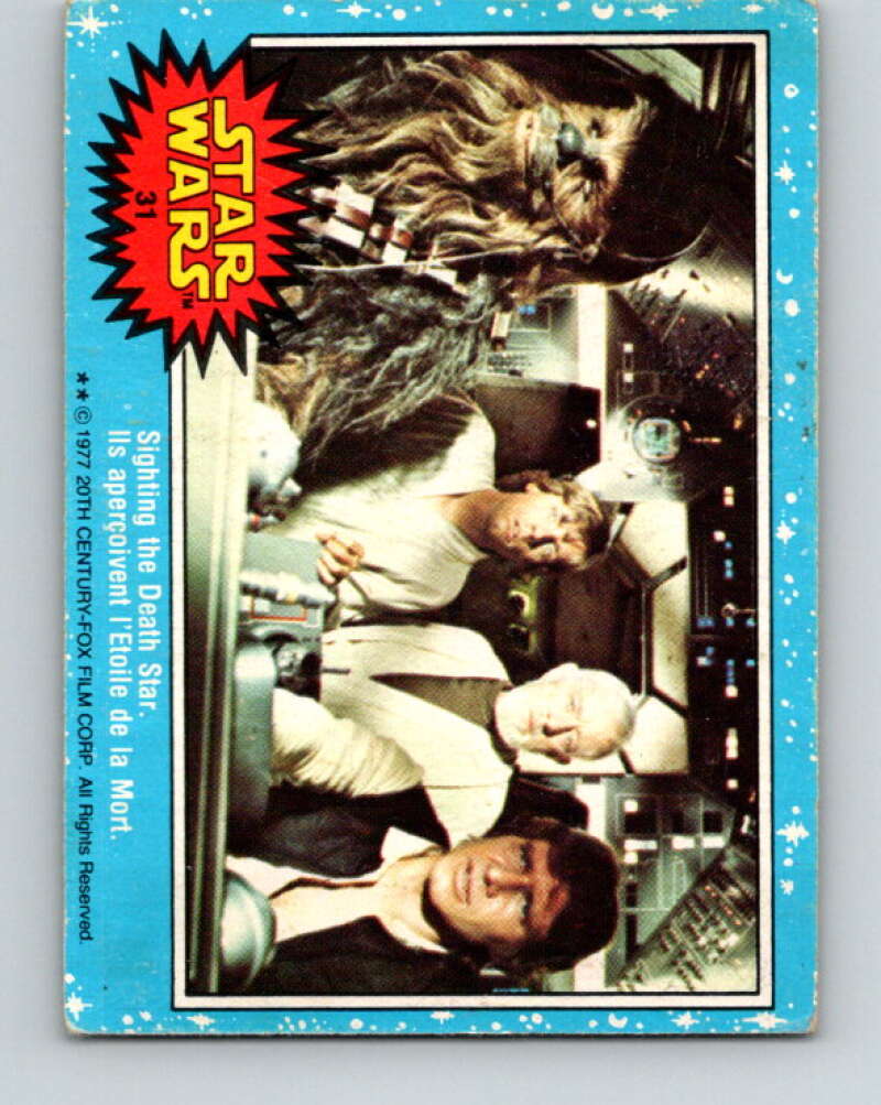 1977 OPC Star Wars #31 Sighting the Death Star   V33699
