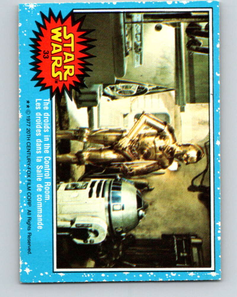 1977 OPC Star Wars #33 The droids in the Control Room   V33707