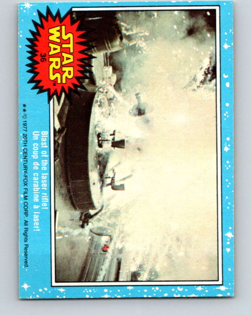 1977 OPC Star Wars #36 Blast of the laser rifle!   V33722