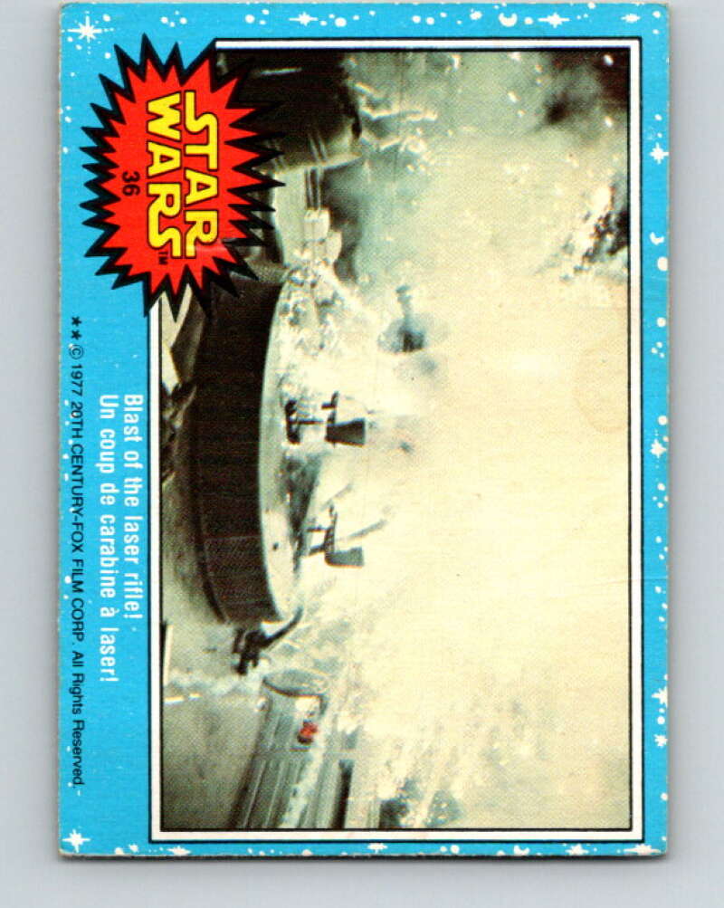 1977 OPC Star Wars #36 Blast of the laser rifle!   V33725