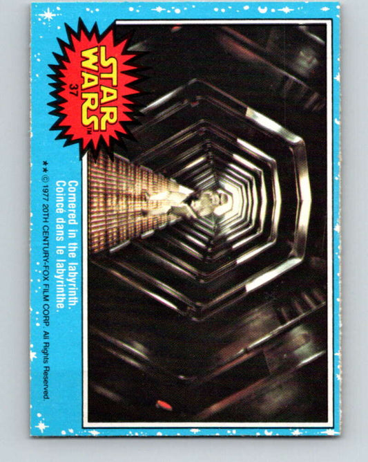 1977 OPC Star Wars #37 Cornered in the labyrinth   V33728