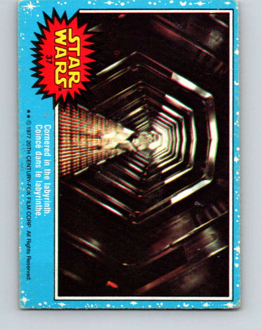 1977 OPC Star Wars #37 Cornered in the labyrinth   V33733