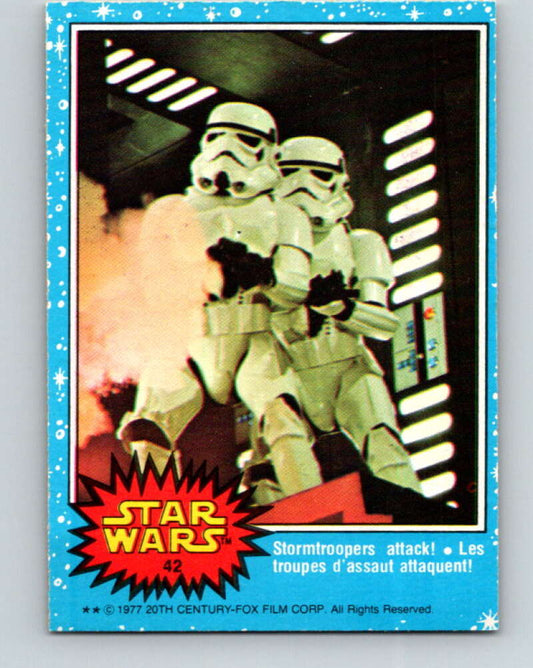 1977 OPC Star Wars #42 Stormtroopers attack!   V33762