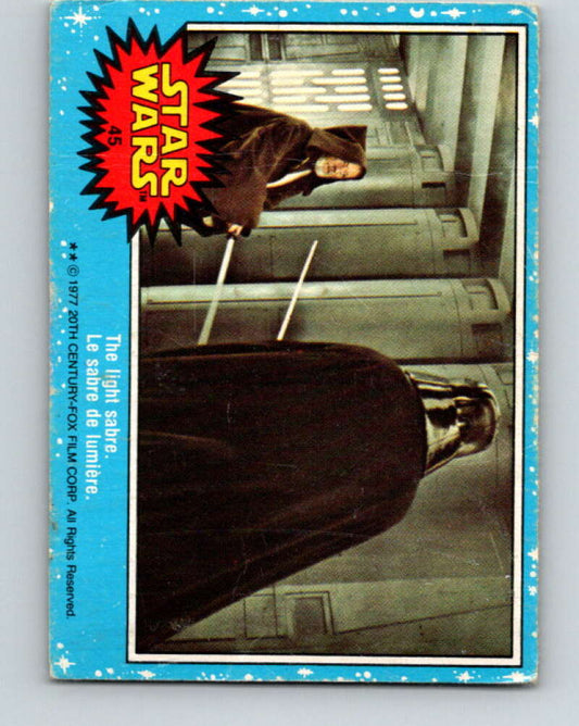 1977 OPC Star Wars #45 The light sabre   V33780