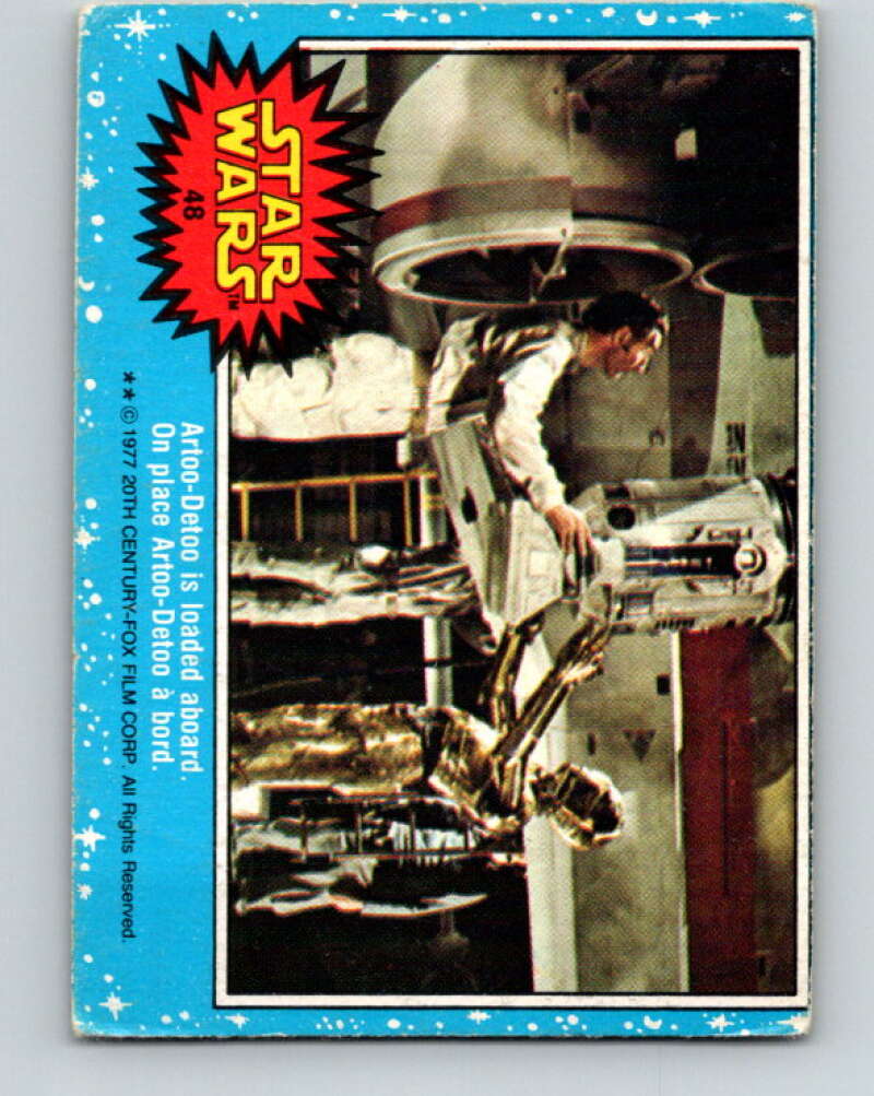 1977 OPC Star Wars #48 Artoo-Detoo is loaded aboard   V33802