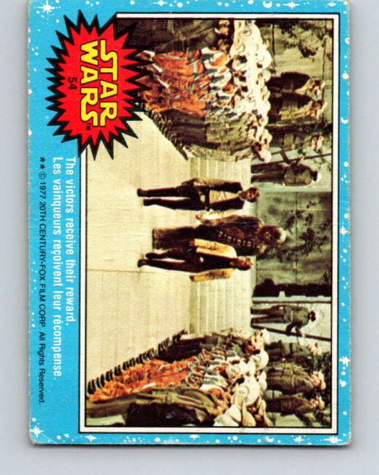 1977 OPC Star Wars #54 The victors receive their reward   V33834