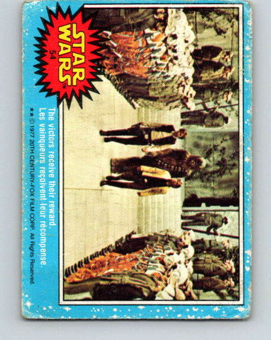 1977 OPC Star Wars #54 The victors receive their reward   V33835