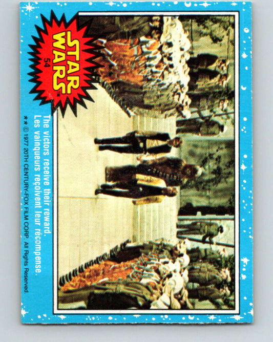 1977 OPC Star Wars #54 The victors receive their reward   V33836