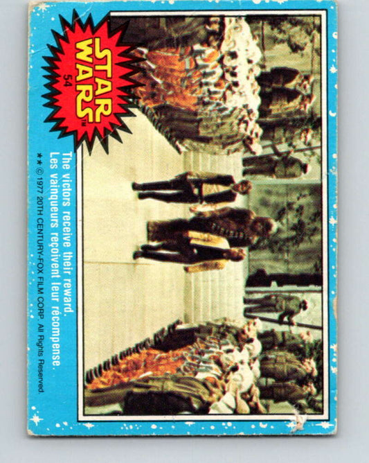 1977 OPC Star Wars #54 The victors receive their reward   V33837