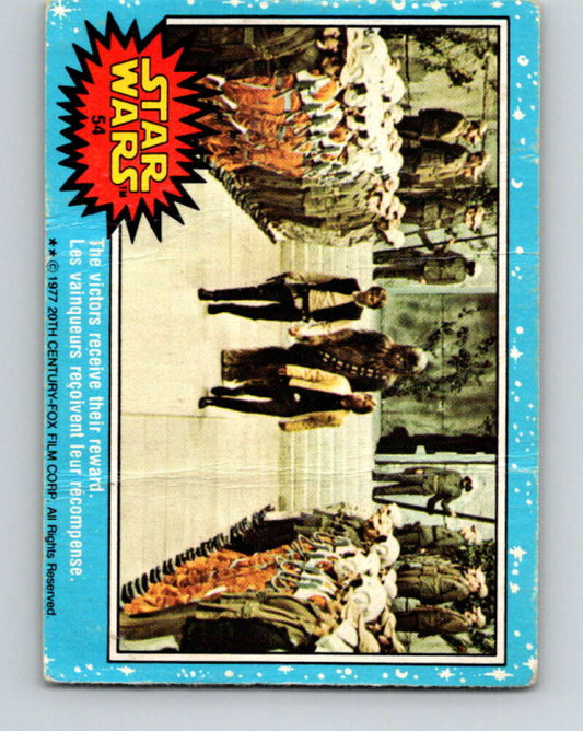 1977 OPC Star Wars #54 The victors receive their reward   V33838