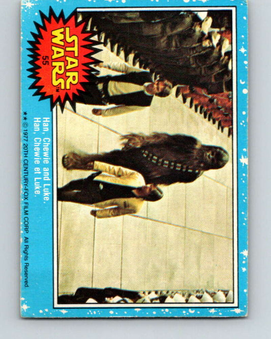 1977 OPC Star Wars #55 Han, Chewie and Luke   V33840