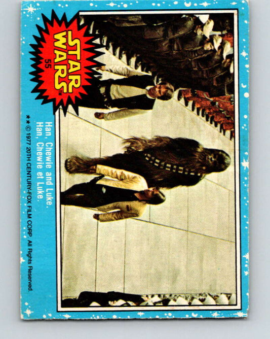 1977 OPC Star Wars #55 Han, Chewie and Luke   V33841