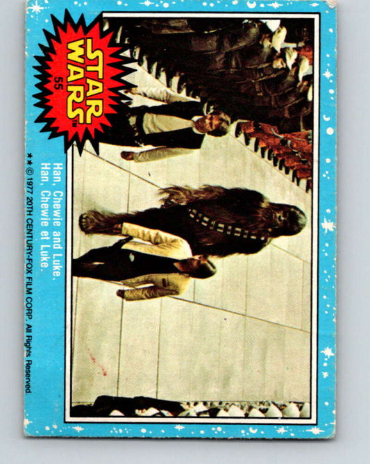 1977 OPC Star Wars #55 Han, Chewie and Luke   V33842