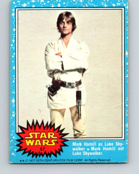 1977 OPC Star Wars #57 Mark Hamill as Luke Skywalker   V33853