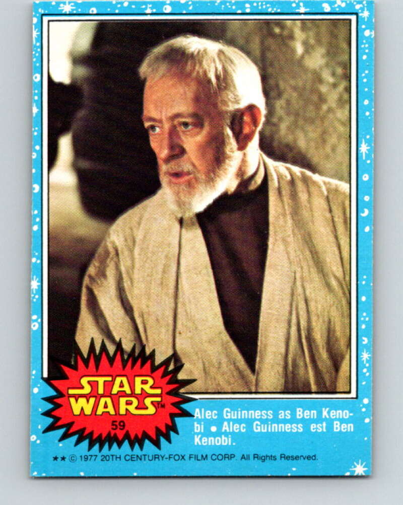 1977 OPC Star Wars #59 Alec Guinness as Ben Kenobi   V33857