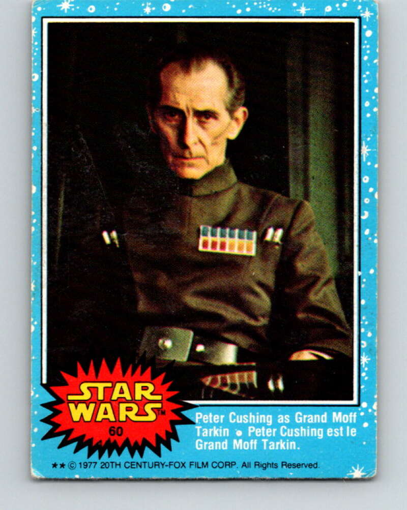 1977 OPC Star Wars #60 Peter Cushing as Grand Moff Tarkin   V33866