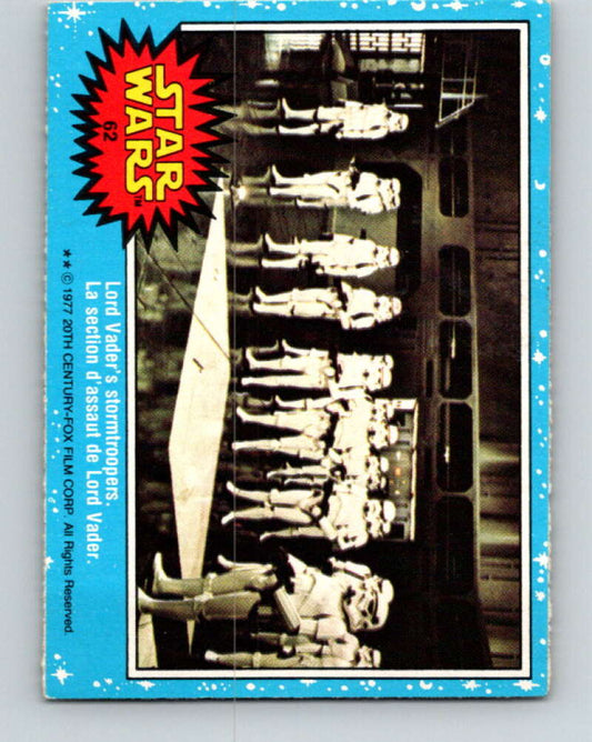 1977 OPC Star Wars #62 Lord Vader's stormtroopers   V33872
