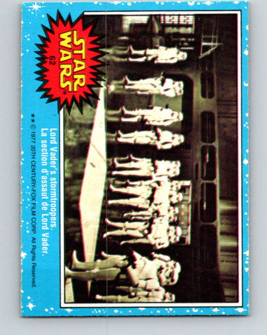 1977 OPC Star Wars #62 Lord Vader's stormtroopers   V33873