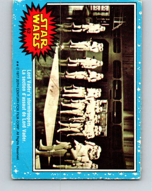1977 OPC Star Wars #62 Lord Vader's stormtroopers   V33875