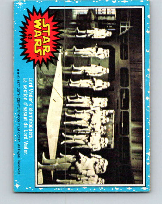 1977 OPC Star Wars #62 Lord Vader's stormtroopers   V33877