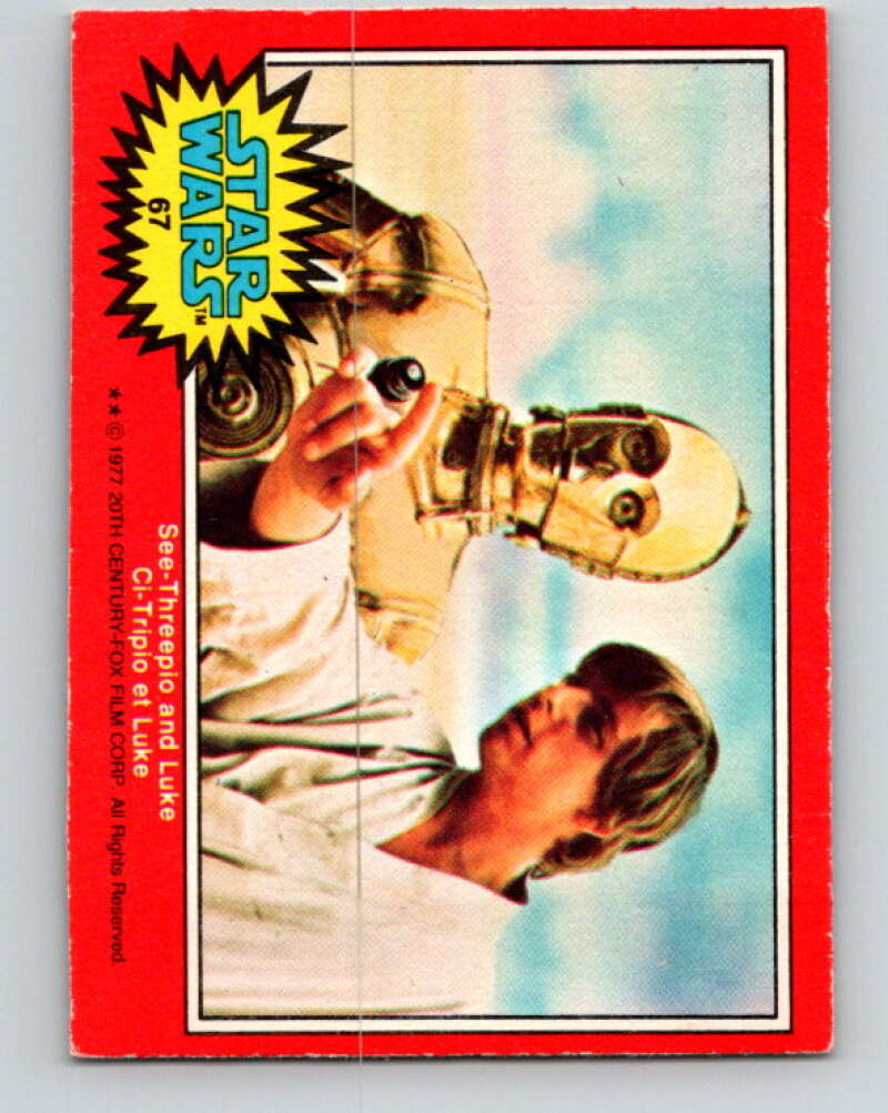 1977 OPC Star Wars #67 See-Threepio and Luke   V33907