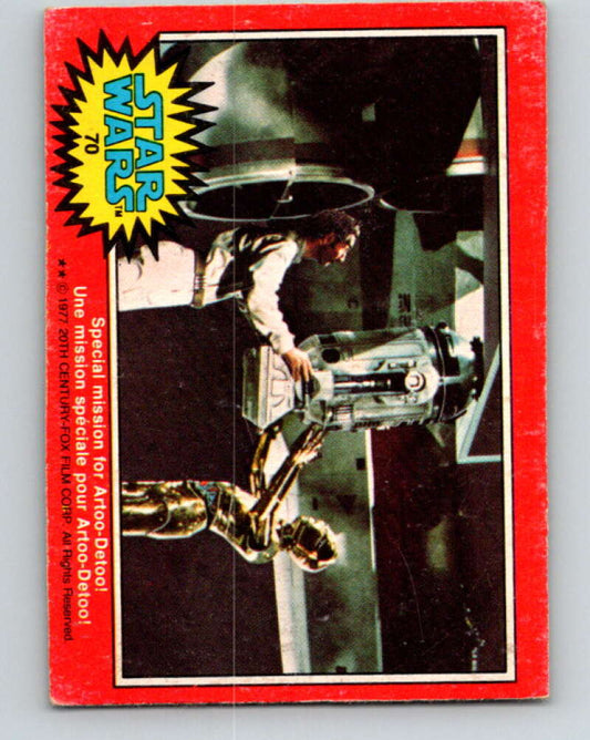 1977 OPC Star Wars #70 Special mission for Artoo-Detoo!   V33928