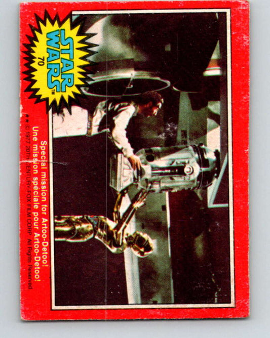 1977 OPC Star Wars #70 Special mission for Artoo-Detoo!   V33929