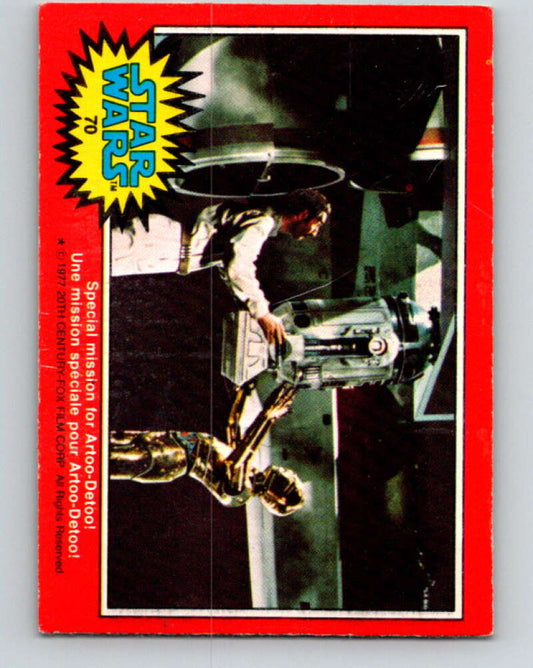 1977 OPC Star Wars #70 Special mission for Artoo-Detoo!   V33930