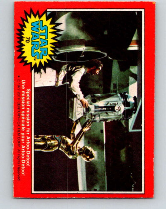 1977 OPC Star Wars #70 Special mission for Artoo-Detoo!   V33931