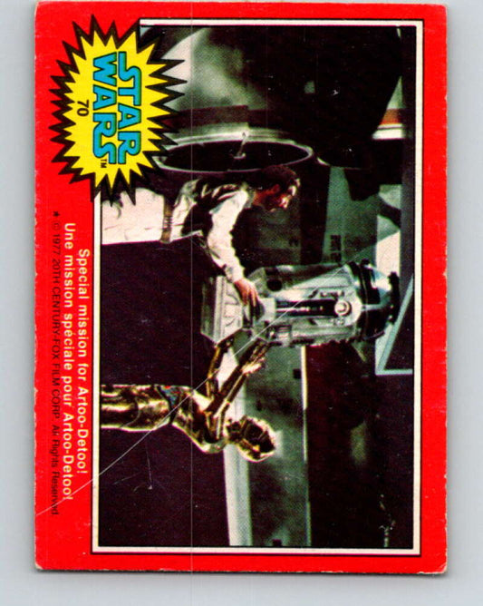1977 OPC Star Wars #70 Special mission for Artoo-Detoo!   V33932