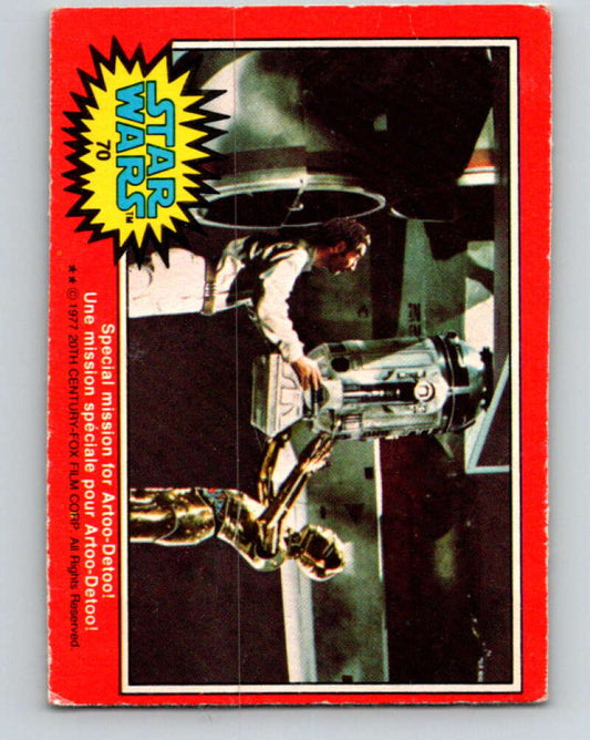 1977 OPC Star Wars #70 Special mission for Artoo-Detoo!   V33934