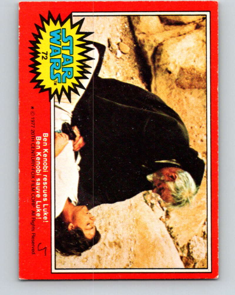 1977 OPC Star Wars #72 Ben Kenobi rescues Luke!   V33948