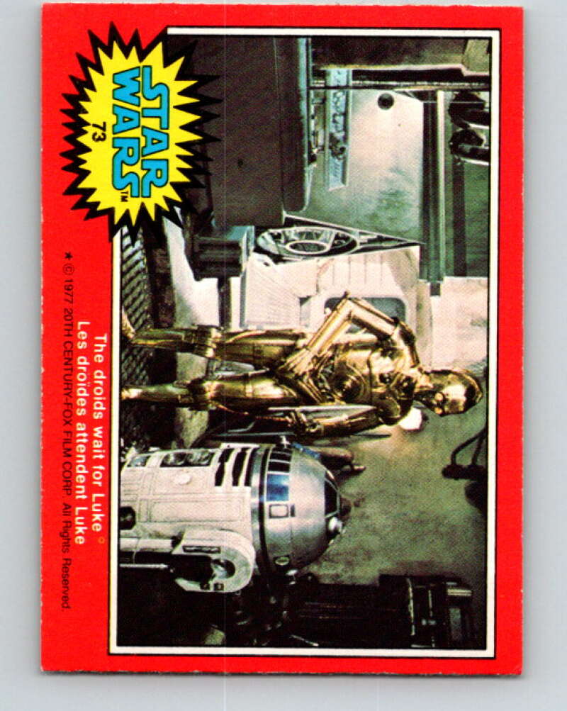 1977 OPC Star Wars #73 The droids wait for Luke   V33958