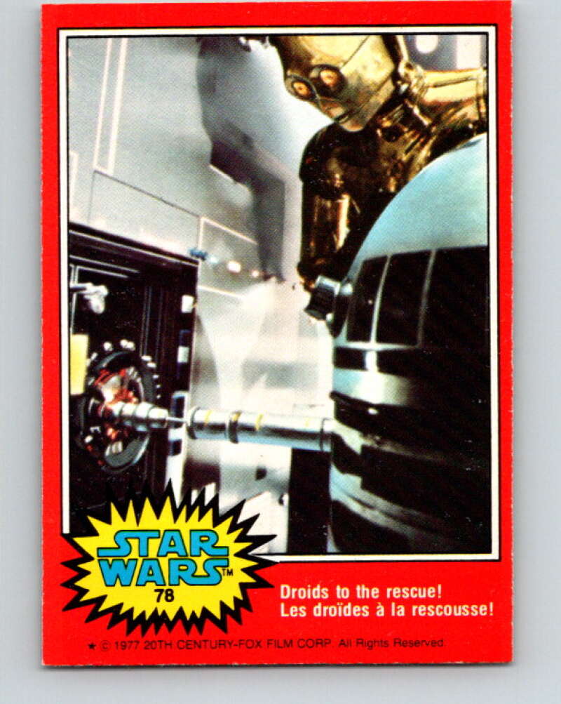 1977 OPC Star Wars #78 Droids to the rescue!   V34003