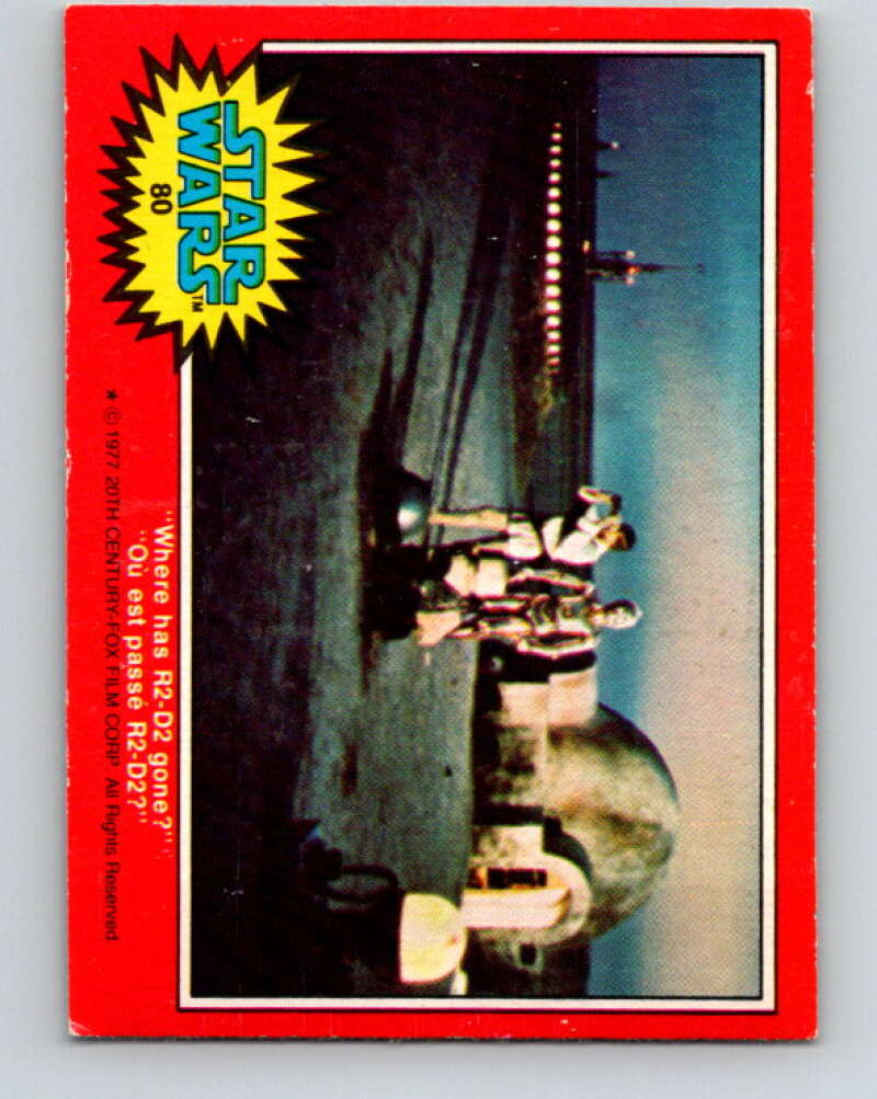 1977 OPC Star Wars #80 Where has R2-D2 gone?   V34014