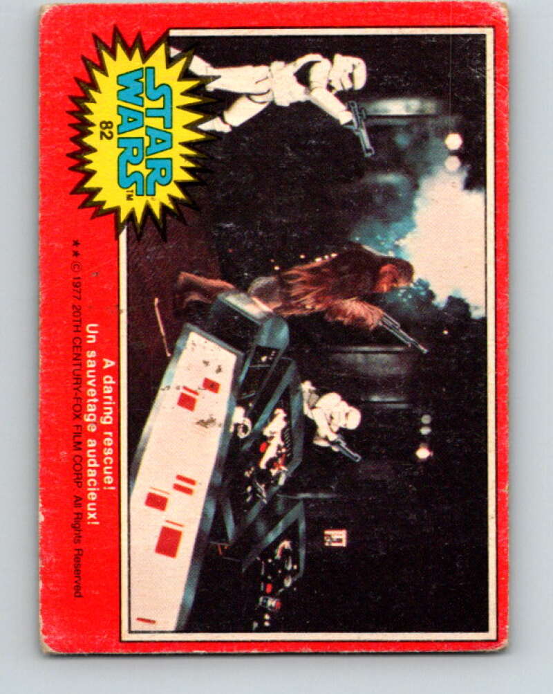 1977 OPC Star Wars #82 A daring rescue!   V34040