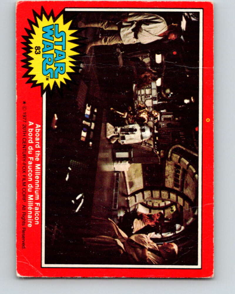 1977 OPC Star Wars #83 Aboard the Millennium Falcon   V34046