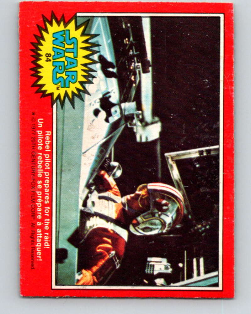 1977 OPC Star Wars #84 Rebel pilot prepares for the raid!   V34051
