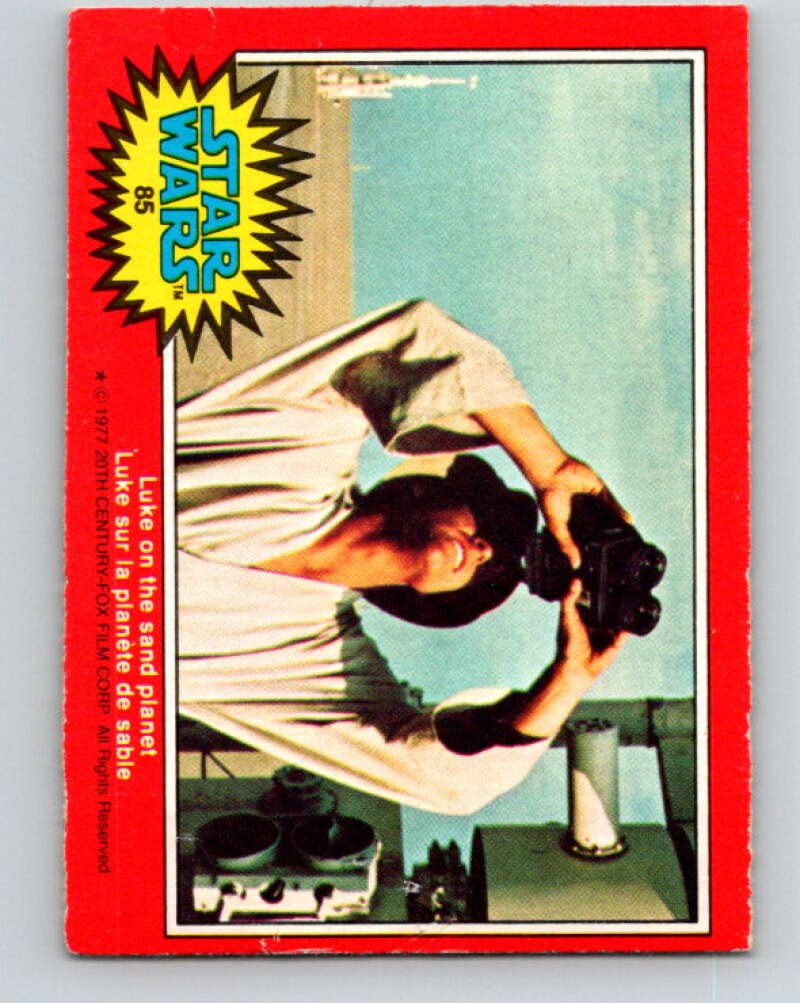 1977 OPC Star Wars #85 Luke on the sand planet   V34059