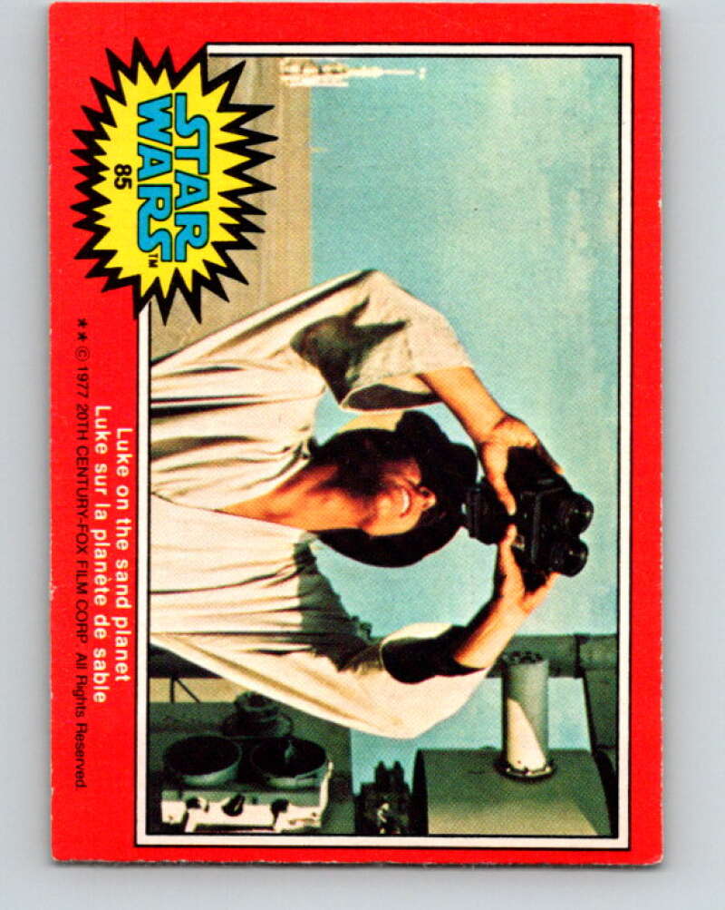 1977 OPC Star Wars #85 Luke on the sand planet   V34063