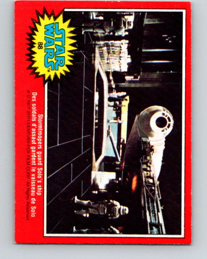 1977 OPC Star Wars #88 Stormtroopers guard Solo's ship   V34094