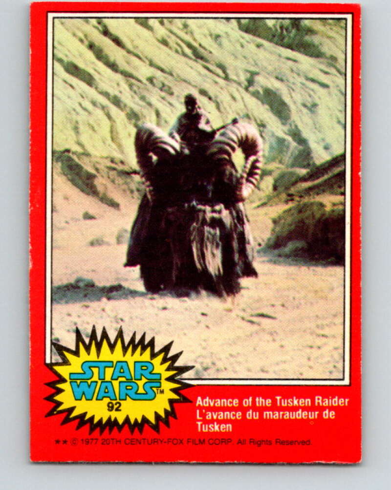 1977 OPC Star Wars #92 Advance of the Tusken Raider   V34129