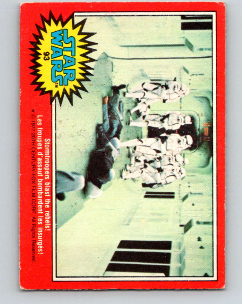 1977 OPC Star Wars #93 Stormtroopers blast the rebels!   V34138
