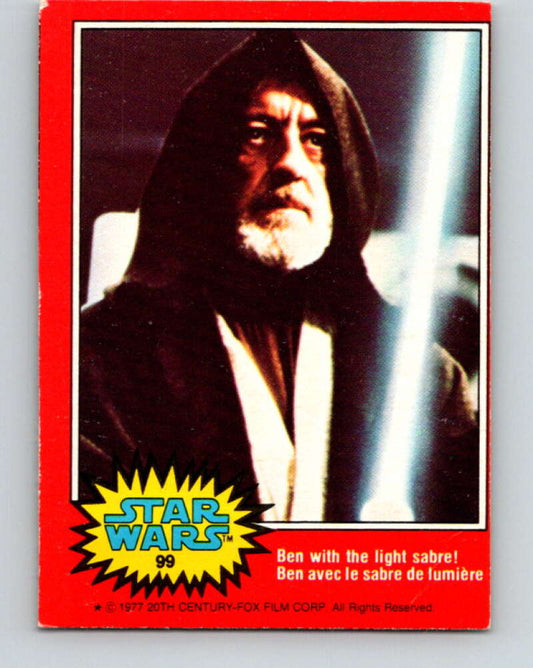 1977 OPC Star Wars #99 Ben with the light sabre!   V34180